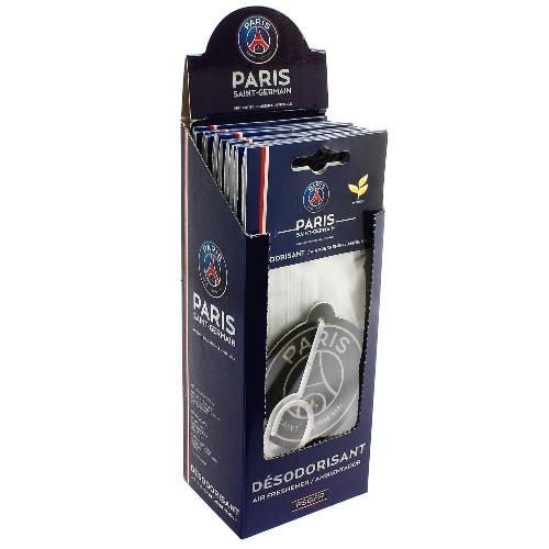 Desodorisant Auto - Parfum Auto 12x Desodorisants Logo Noir PSG Black - Paris Saint Germain