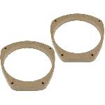 2 Adaptateurs HP compatible avec compatible avec Civic CR-Z Prelude 165mm Bois MDF impregnes vernis
