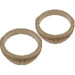 2 Adaptateurs HP compatible avec Opel Astra Calibra Omega 165mm AV Bois MDF impregne verni