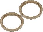 Entretoises Renault 2 Adaptateurs HP compatible avec Renault Clio 98-05 165mm Bois MDF impregnes vernis