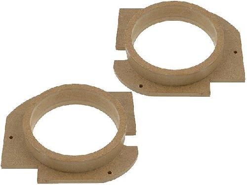 Entretoises Skoda 2 Adaptateurs HP compatible avec Skoda Octavia 96-04 165mm Bois MDF impregnes vernis