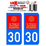 Stickers Plaques Immatriculation 2 Adhesifs Resine Premium Departement 30