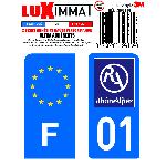 Stickers Plaques Immatriculation 2 Adhesifs Resine Premium F+01 compatible avec moto