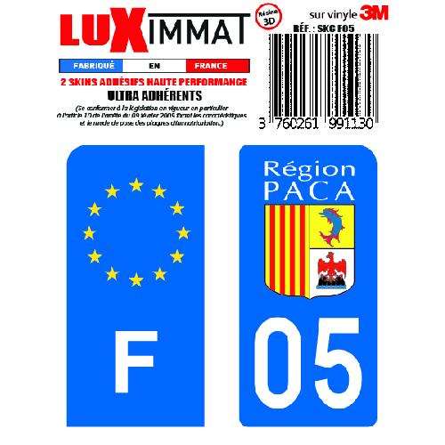 Stickers Plaques Immatriculation 2 Adhesifs Resine Premium F+05 compatible avec moto