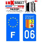 Stickers Plaques Immatriculation 2 Adhesifs Resine Premium F+06 compatible avec moto