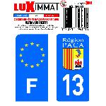 Stickers Plaques Immatriculation 2 Adhesifs Resine Premium F+13 compatible avec moto