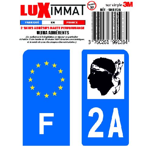 Stickers Plaques Immatriculation 2 Adhesifs Resine Premium F+2A compatible avec moto