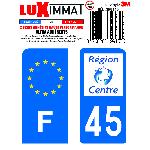 Stickers Plaques Immatriculation 2 Adhesifs Resine Premium F+45 compatible avec moto