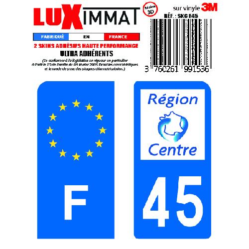 Stickers Plaques Immatriculation 2 Adhesifs Resine Premium F+45 compatible avec moto