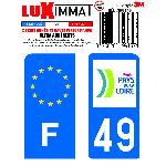 Stickers Plaques Immatriculation 2 Adhesifs Resine Premium F+49 compatible avec moto