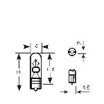 Ampoule - Eclairage Tableau De Bord 2 Ampoules 12V 1.2W W2X4.6D VERT -BLISTER