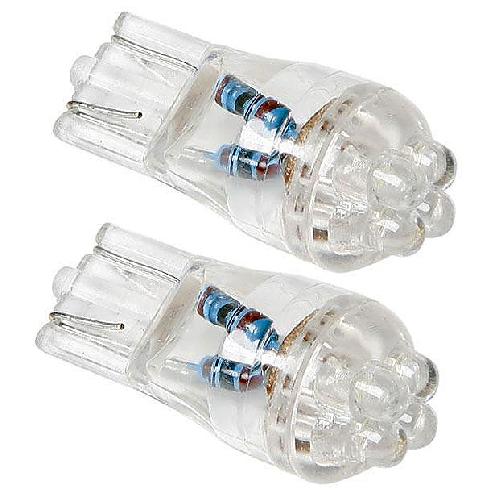 Ampoules Wedgebase - Veilleuses 2 Ampoules 4 LEDs T10 Wedgebase - 12V - Blanc