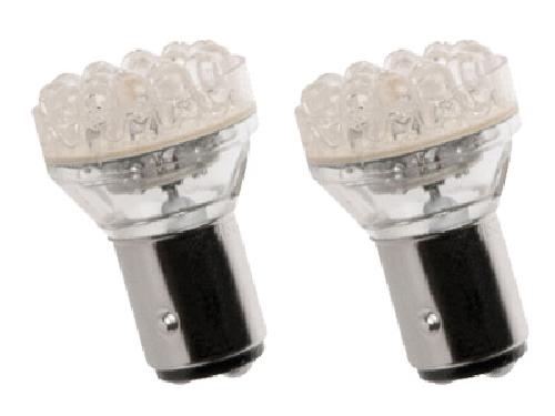 Ampoules BA 12V 2 Ampoules BA15S 19 LEDs - 12V - Eclairage Blanc - 1 plot