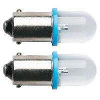 2 Ampoules BA9S Led - 12V - Eclairage Bleu