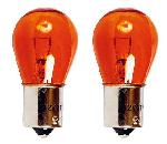 Ampoules BA 12V 2 Ampoules BAu15S - 12V - 21W - Eclairage Orange - plots decales - Clignotants