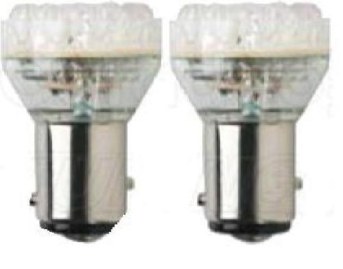 Ampoules BA 12V 2 Ampoules BAy15D 19 LEDs - 12V - 215W - Eclairage Rouge