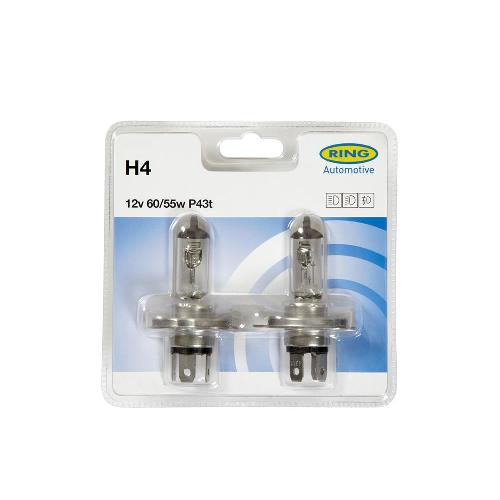 Ampoules H4 12V 2 Ampoules H4 12v 60w 55w P43t Ring