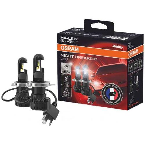 Ampoules H4 12V 2 ampoules H4 Night breaker LED 12V OSRAM--