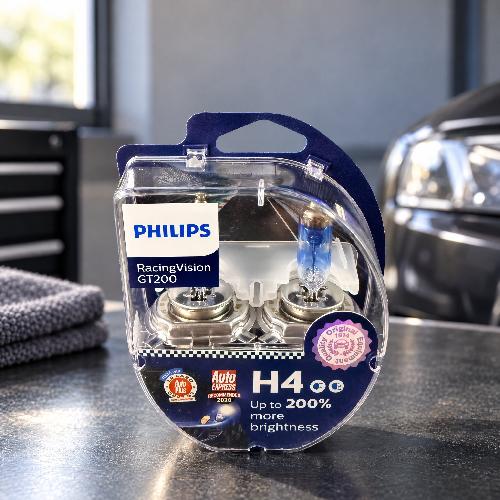 Ampoules H4 12V 2 ampoules H4 RACING VISION +200 12V 60-55W