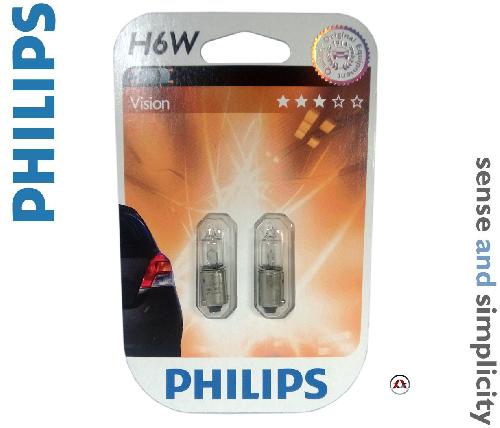 Ampoules BA 12V 2 ampoules H6W - 12V - 6W - BAX9S - 30 de plus