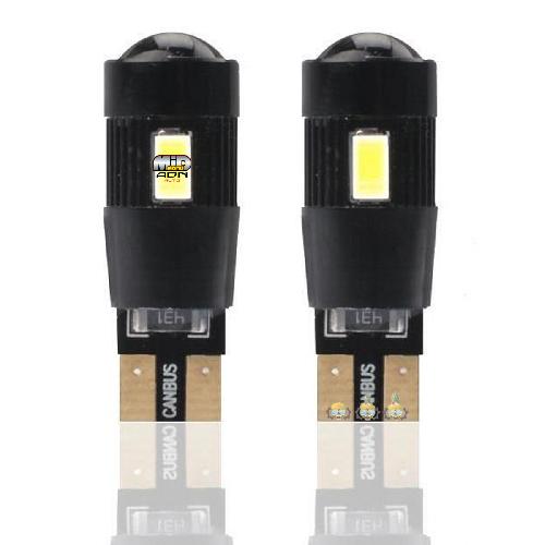 Ampoules Wedgebase - Veilleuses 2 Ampoules LED Canbus T10 W5W 12V 1.8W Blanc
