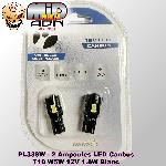 Ampoules Wedgebase - Veilleuses 2 Ampoules LED Canbus T10 W5W 12V 1.8W Blanc - PlanetTech