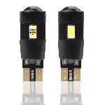 Ampoules Wedgebase - Veilleuses 2 Ampoules LED Canbus T10 W5W 12V 1.8W Blanc - PlanetTech