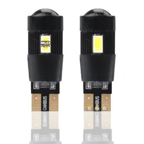 Ampoules Wedgebase - Veilleuses 2 Ampoules LED Canbus T10 W5W 12V 1.8W Blanc - PlanetTech