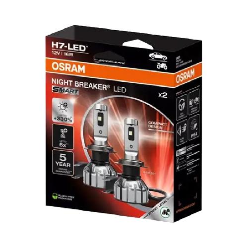 Ampoules H7 12V 2 Ampoules LED Night Breaker Smart - H7 12V 16W OSRAM