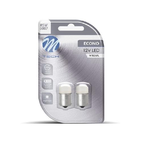 Ampoules BA 12V 2 Ampoules Led P21W Ba15S 1.03W 12V -Blister- Econo Mtech