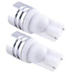 Ampoules Wedgebase - Veilleuses 2 Ampoules LED - T10 12V 1W 7000K - Puce SMD - W2.1x9.5D - Wedgebase - Blanc