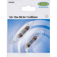 2 Ampoules Navettes 12V 10W 11x30mm S8.5d REW269 2 Ampoules Navettes 12V 10W 11x30mm S8.5d REW269