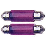 2 Ampoules Navettes 12V 5W T11 Violet C5W 35mm