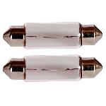 2 Ampoules Navettes T11x41 - 12V 10W 2800K - SV8.5D - C5W