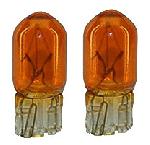 Ampoules Wedgebase - Veilleuses 2 Ampoules T10 - 12V - 3W - Wedgebase - W2.1w9.5D - Orange