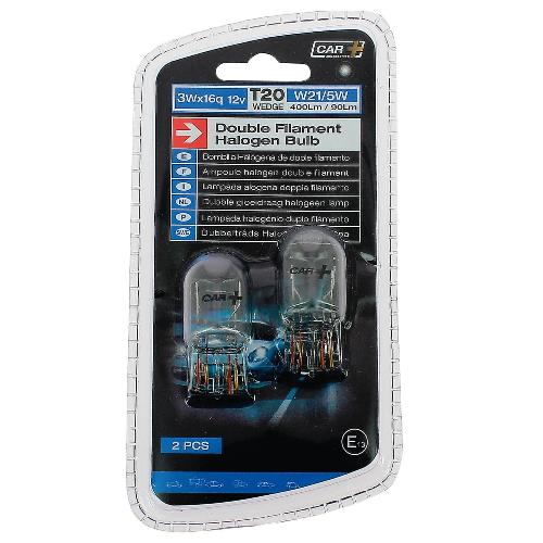 Ampoules Wedgebase - Veilleuses 2 Ampoules Wedge 12V 21W 5W 2 plots T20 3Wx16D