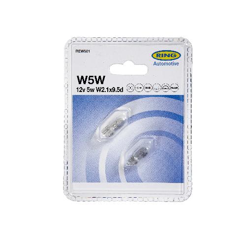 Ampoules Wedgebase - Veilleuses 2 Ampoules Wedgebase T10 - WY5W w2.1x9.5d - Blanc