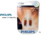 Ampoules Wedgebase - Veilleuses 2 ampoules WY5W Vision - 12V - 5W - Orange - Philips - Homologue