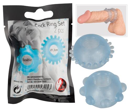 Anneaux et cockrings 2 anneaux de penis - Bleu -