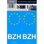 2 autocollants Region Europe BZH