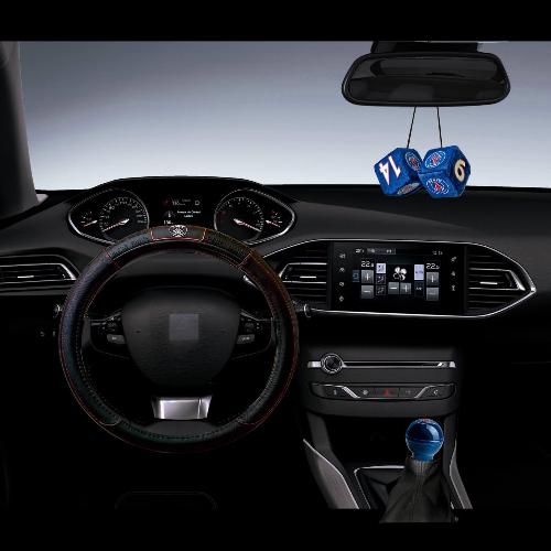 Personnalisation - Decoration Vehicule 2 Des PSG Bleus compatible avec retroviseur 7X7cm