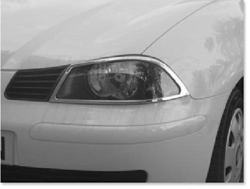 Personnalisation - Tuning 2 Entourages de Phares Adaptables compatible avec Seat Ibiza 02 - Chrome