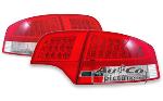2 Feux adaptables LEDs pour Audi A4 B7 04-08 - Rouge Chrome - AuCo