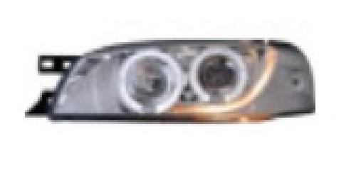 Phares - Feux - Repetiteur Lateral - Clignotants - Centrale Clignotante -  Bloc Feu Arriere - Optique De Phare - Eclairage De Pl 2 Feux avant compatible avec Subaru Impreza 93-00 - Chrome Double Angel Eyes - AuCo