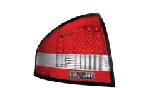 2 Feux LEDS Adaptables pour Audi A6 97-04 - Rouge/Cristal
