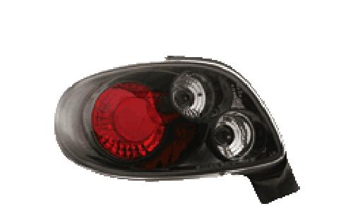Phares - Feux - Repetiteur Lateral - Clignotants - Centrale Clignotante -  Bloc Feu Arriere - Optique De Phare - Eclairage De Pl 2 Feux Tuning EVO Light compatible avec Peugeot 206 - Noir Chrome