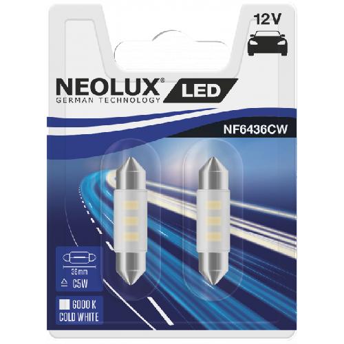 Ampoules Wedgebase - Veilleuses 2 Lampes Retrofit Direct Led 12V Navette 36mm -C5W-