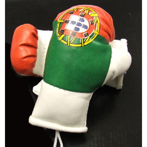 2 mini gants de boxe cuir drapeau Portugal