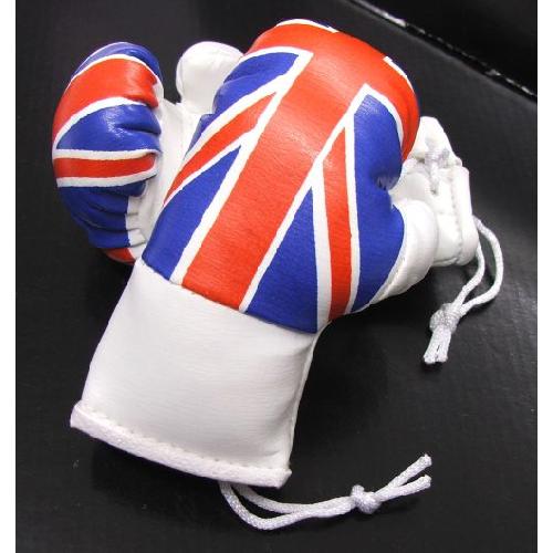 2 mini gants de boxe cuir drapeau Union Jack