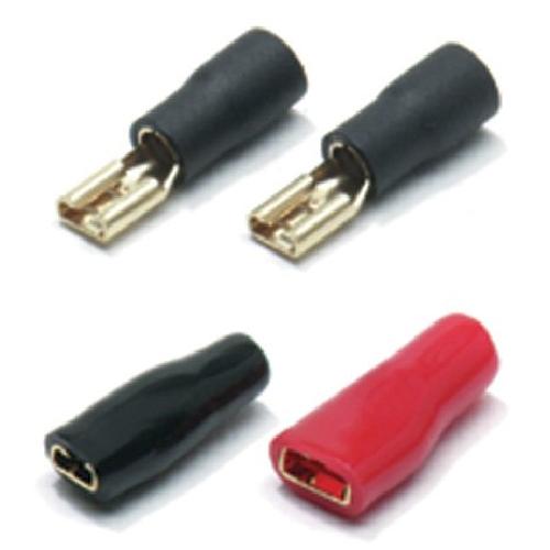 Cosses - Fils 2 paires de cosses compatible avec haut-parleurs dorees - 2mm2 - 4.86.3mm